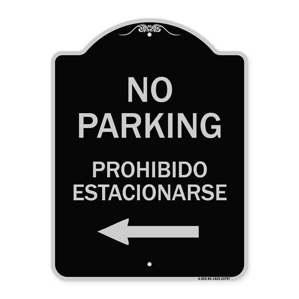 No Parking Prohibido Estacionarse Heavy-Gauge Aluminum Architectural Sign, 24" x 18", BS-1824-23797